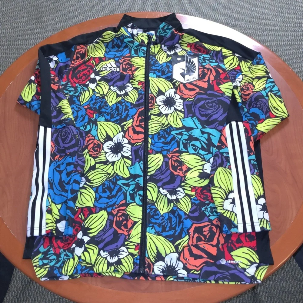 Adidas Tiro Floral Soccer Track Jacket Minnesota United Men’s Medium Zip Up XL - Picture 1 of 15